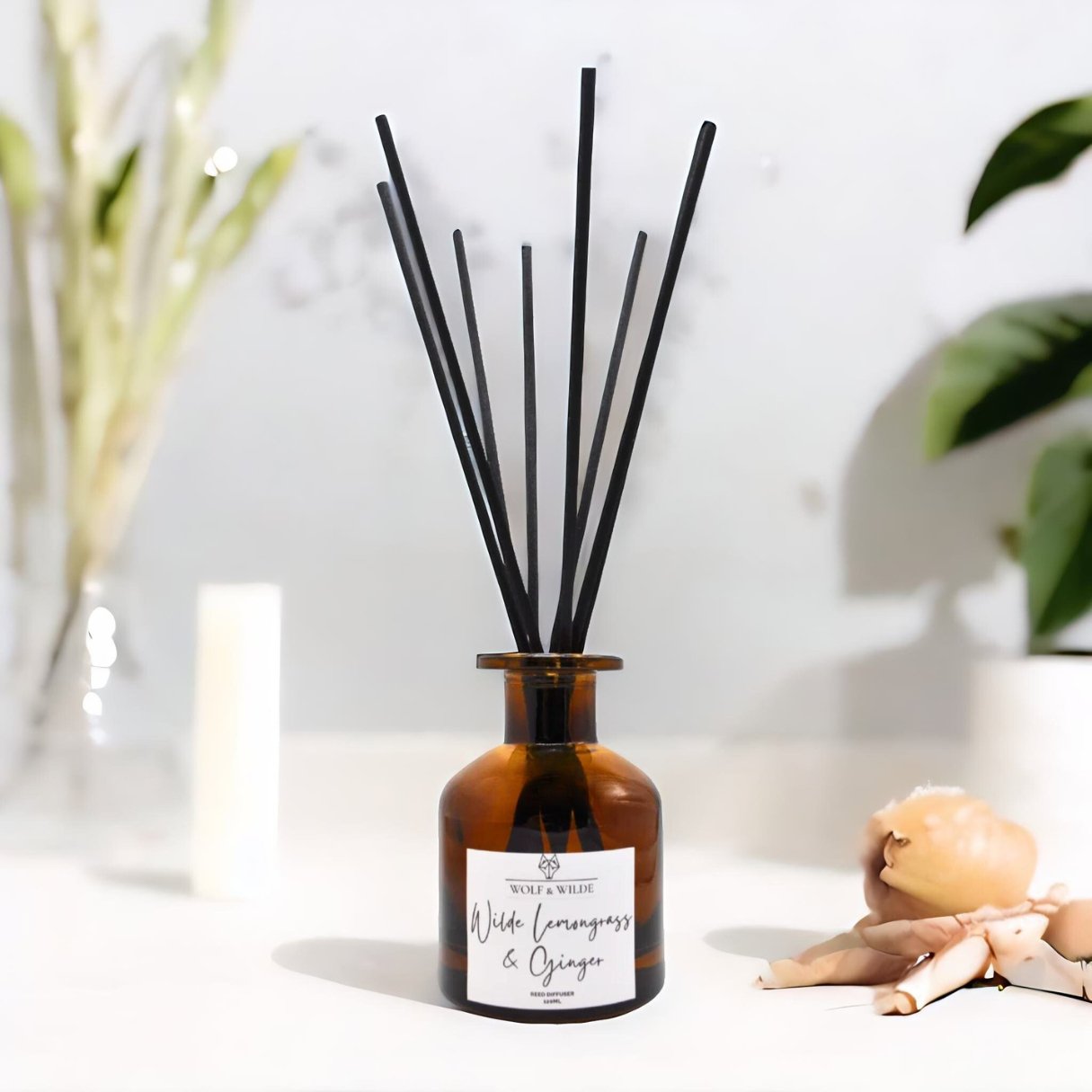 Wilde Lemongrass & Ginger 120ml Reed Diffuser With 8 Reeds – Wolf & Wilde